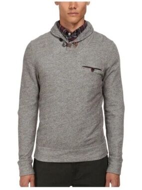 Billy Reid Shiloh Shawl Collar Cotton Pullover Sweater - size S